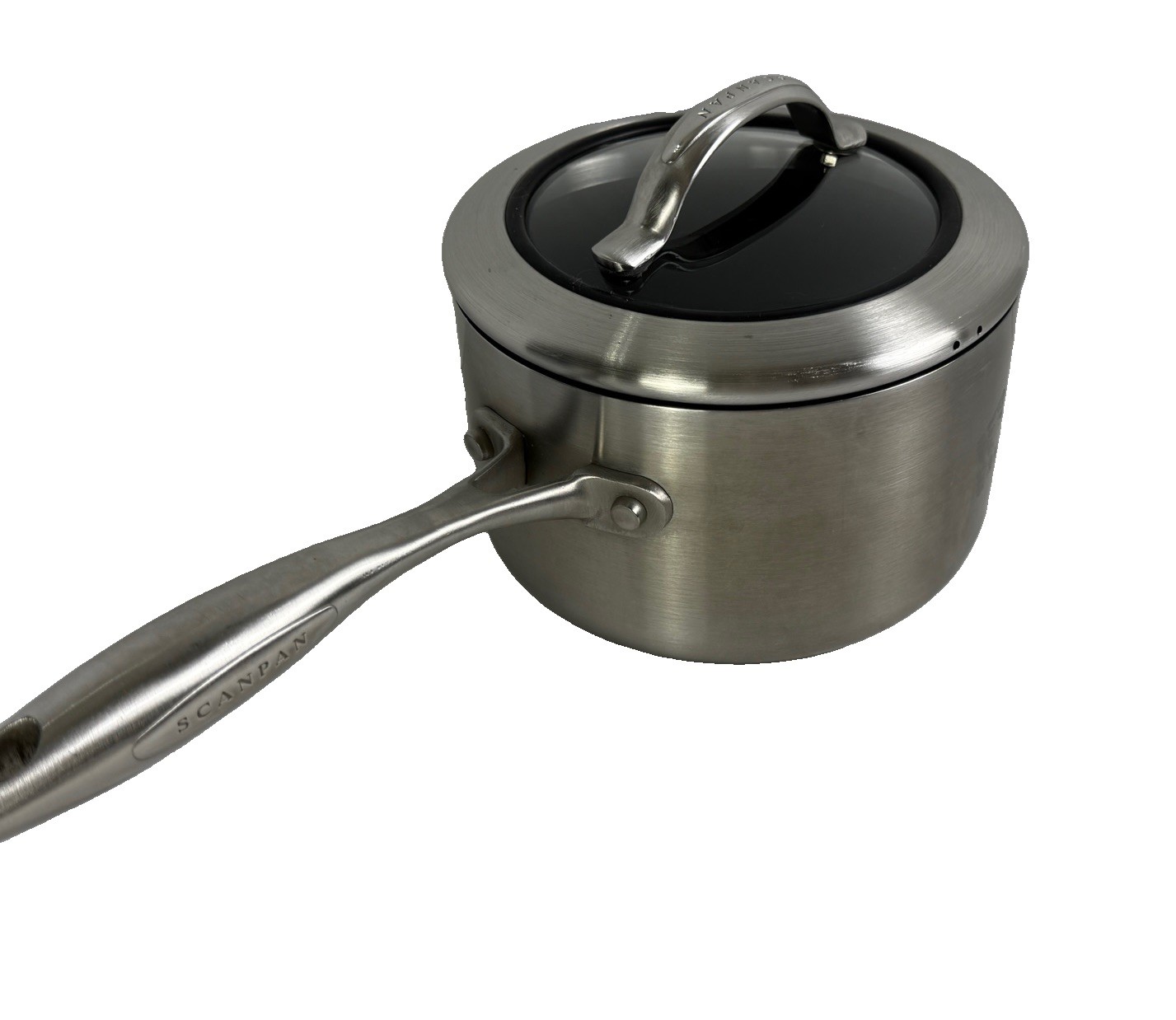 Scanpan HaptIQ 2 Qt Sauce Pan Pot Induction CTX J-03 Ceramic Titanium