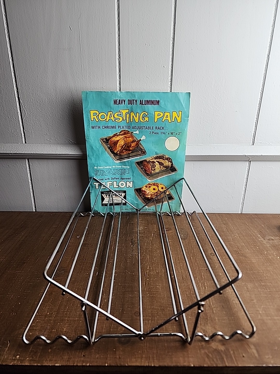 Grill Rack Adjustable V-Shaped Stainless Steel Roasting Rack 12×9” Teflon