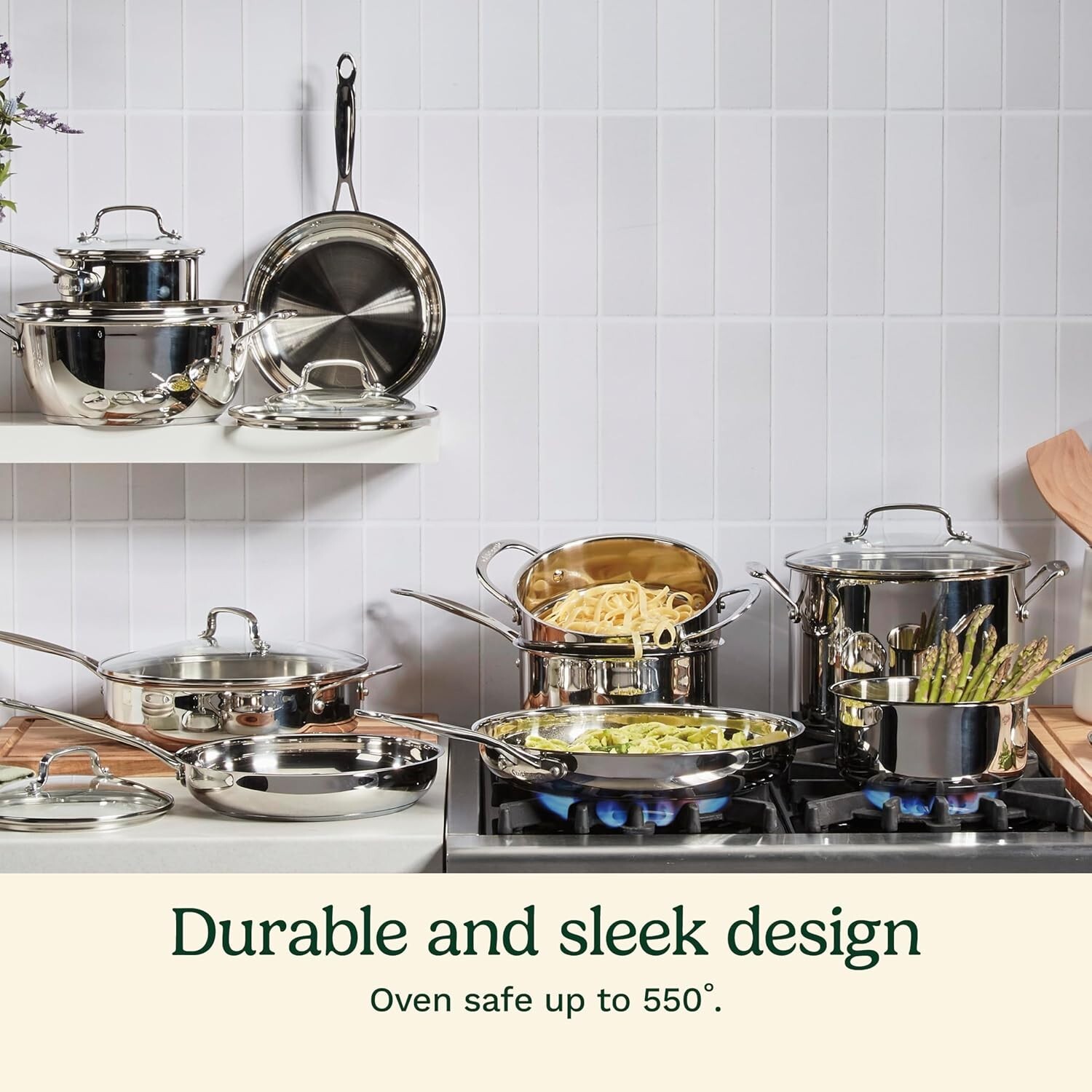 17-Piece Cookware Set, Chef’s Classic Steel Collection 77-17N