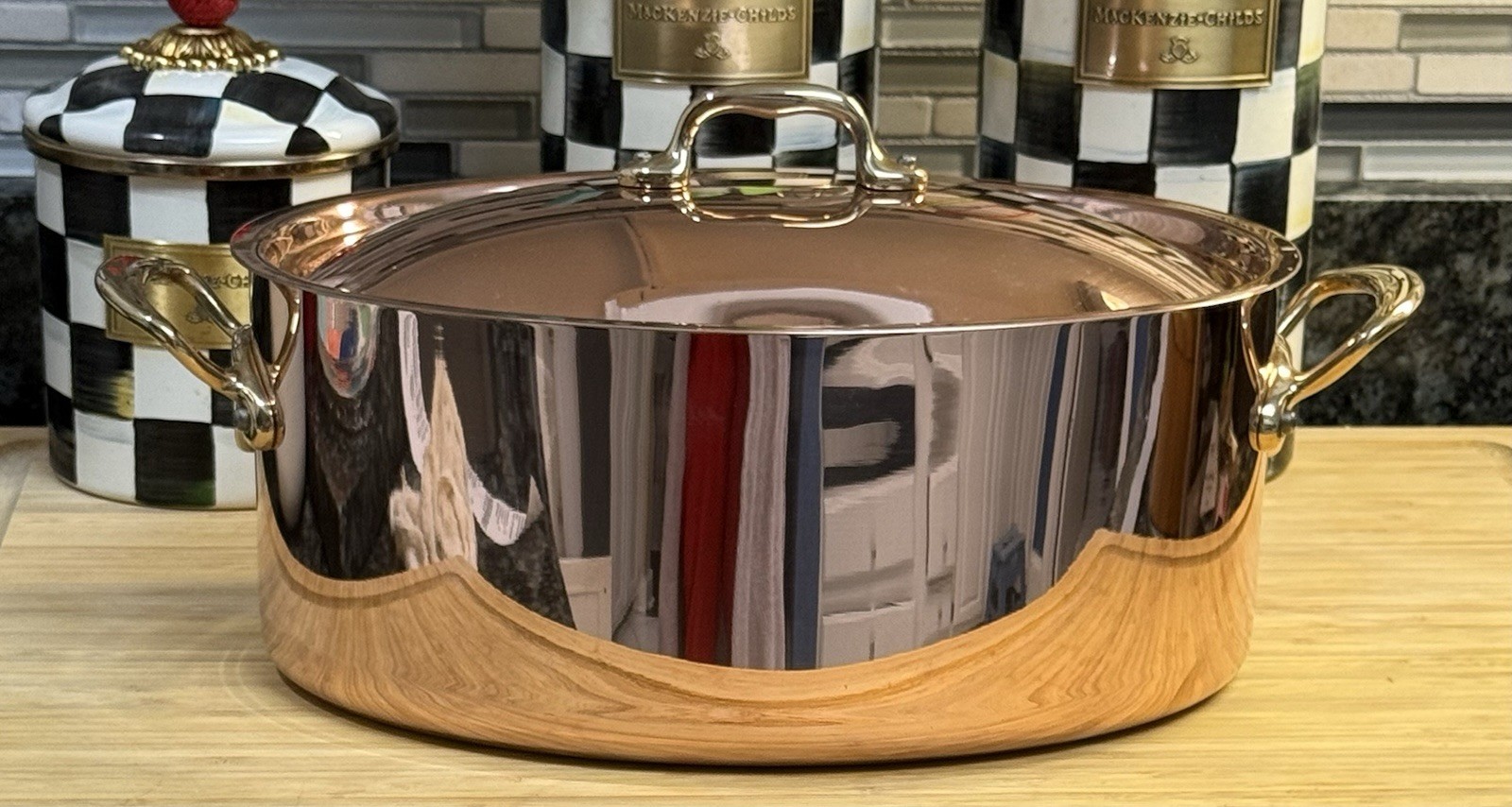 Williams Sonoma Mauviel M150’B Copper Oval Cocotte 6 3/4 Qt New! Read