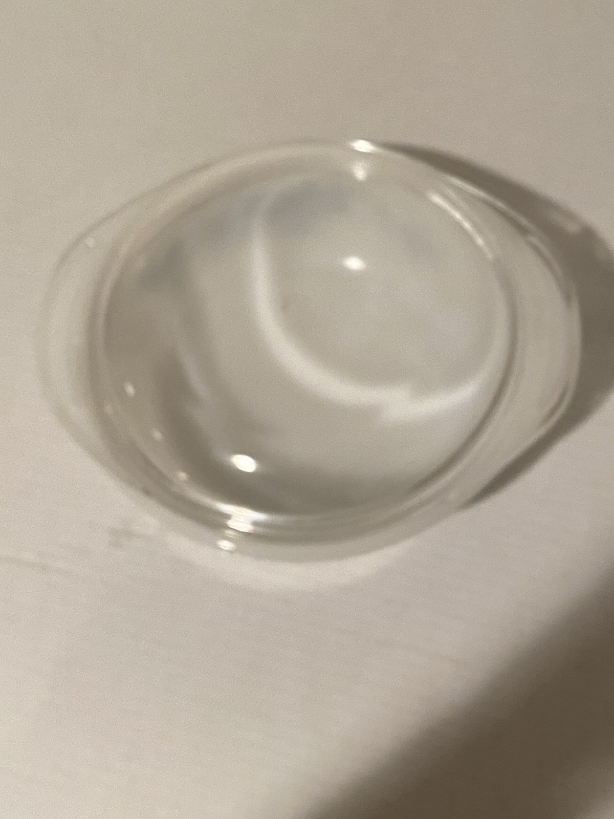 Vintage Glasbake Casserole Dish J235 Milk Glass Jeanette Blue Onion Flower 1 Qt