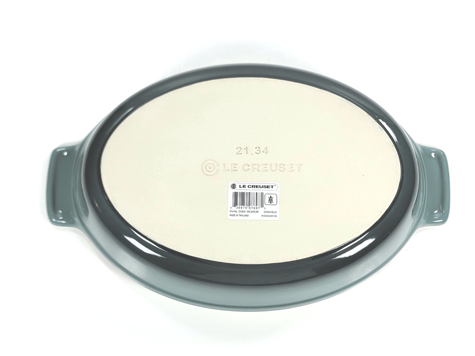 Le Creuset Stoneware Heritage Au Gratin Oval Bake Dish 11″ / 1.7qt NWT ~ OCEAN