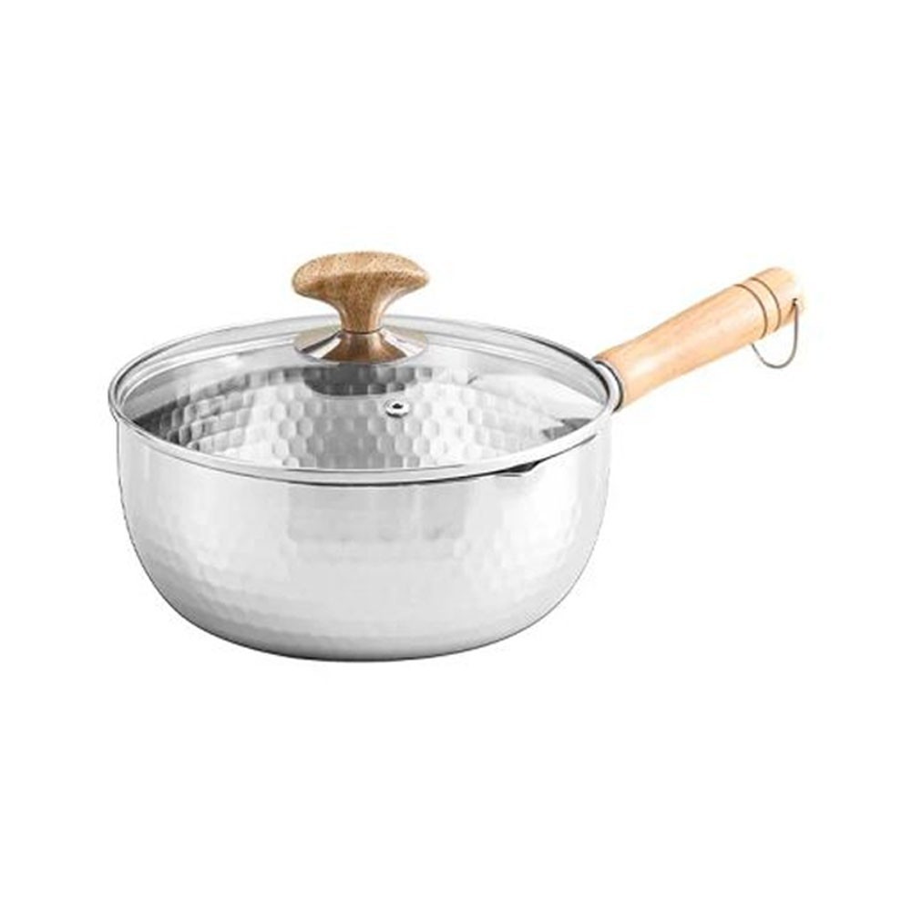 Yukihira Look Stainless Steel Saucepan 34.5CM Quart Size with Lid and Handle