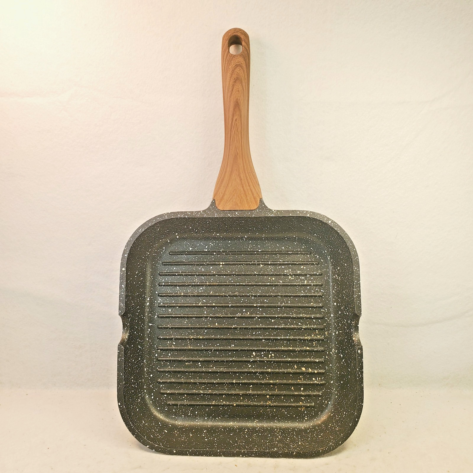 ESLITE LIFE Nonstick Grill Pan for Stove Tops Granite Coating 9.5″ Square