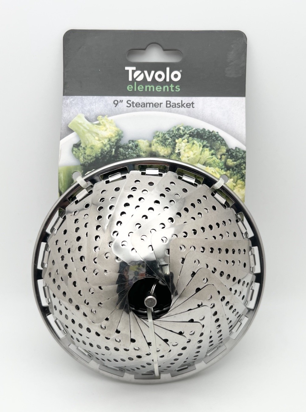 Tovolo Elements Veggie Steamer Basket Stainless Steel Expands to 9”