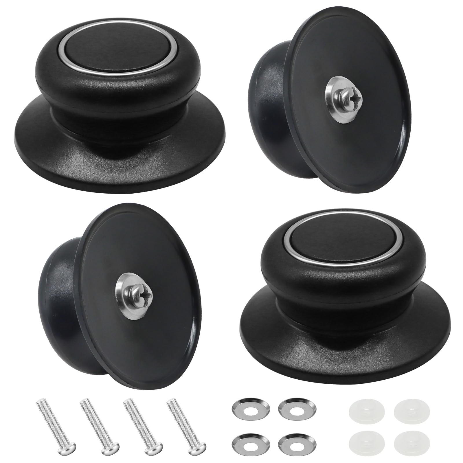 Yasdyri 4 PCS Pot Lid Top Replacement Knob Universal Pot Lid Knob Handle, Hea…