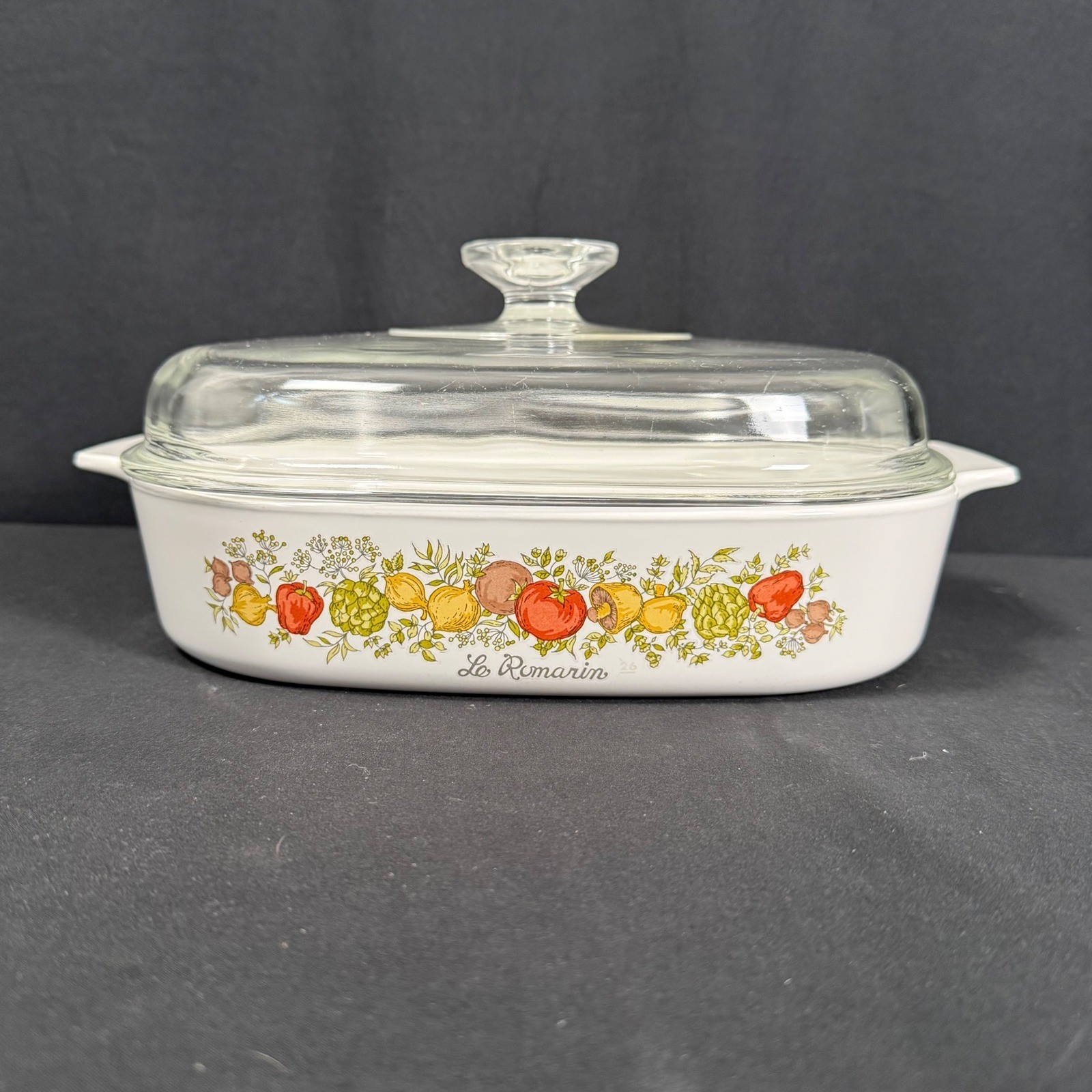 Corning Ware Spice of Life A-10-B Casserole Dish & Lid A-12-C Vintage 1979-1985