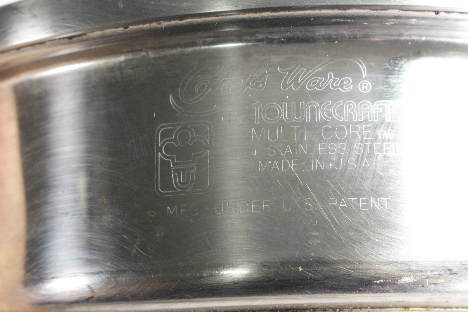 Chef’s Ware Townecraft 8″ Skillet Frying Pan Multi-Core T-304 Stainless USA Vtg
