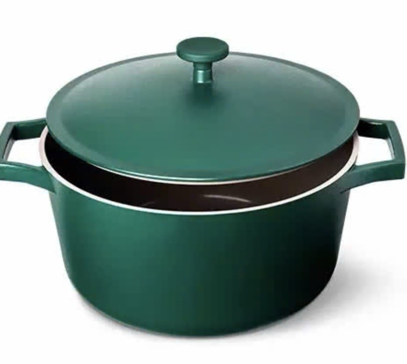 Aldi Crofton Awesome Pot 6.5 Qt Green Nonstick Ceramic Dutch Oven Cookware New
