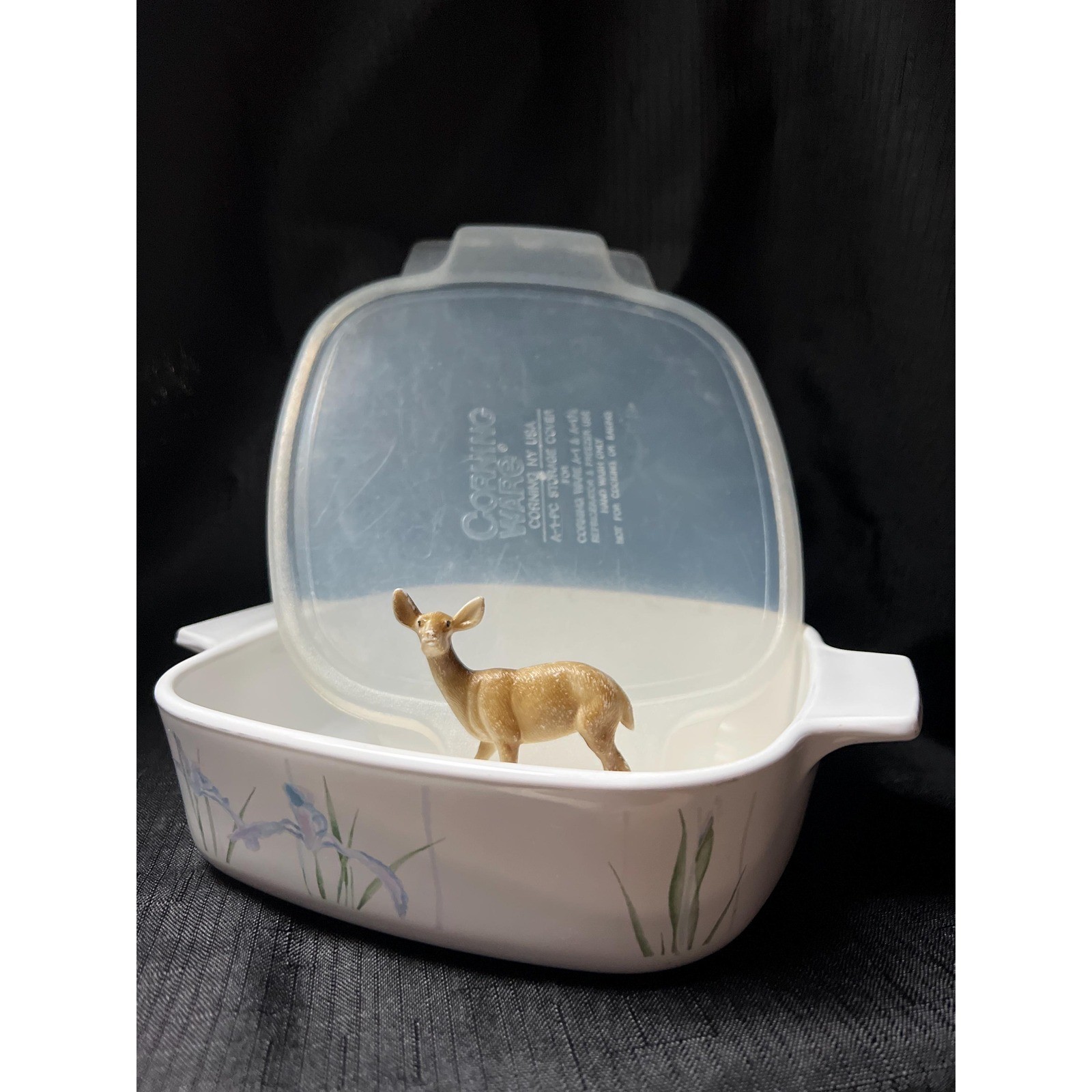 Corning Iris A-1-B with A 1 PC Plastic Lid 1 Liter Baking Dish