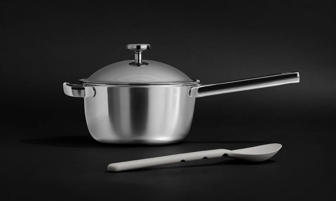 Titanium Mini Perfect Pot Pro Chrome – 2.75 Qt No-Coating Nonstick Pot Tri-Ply