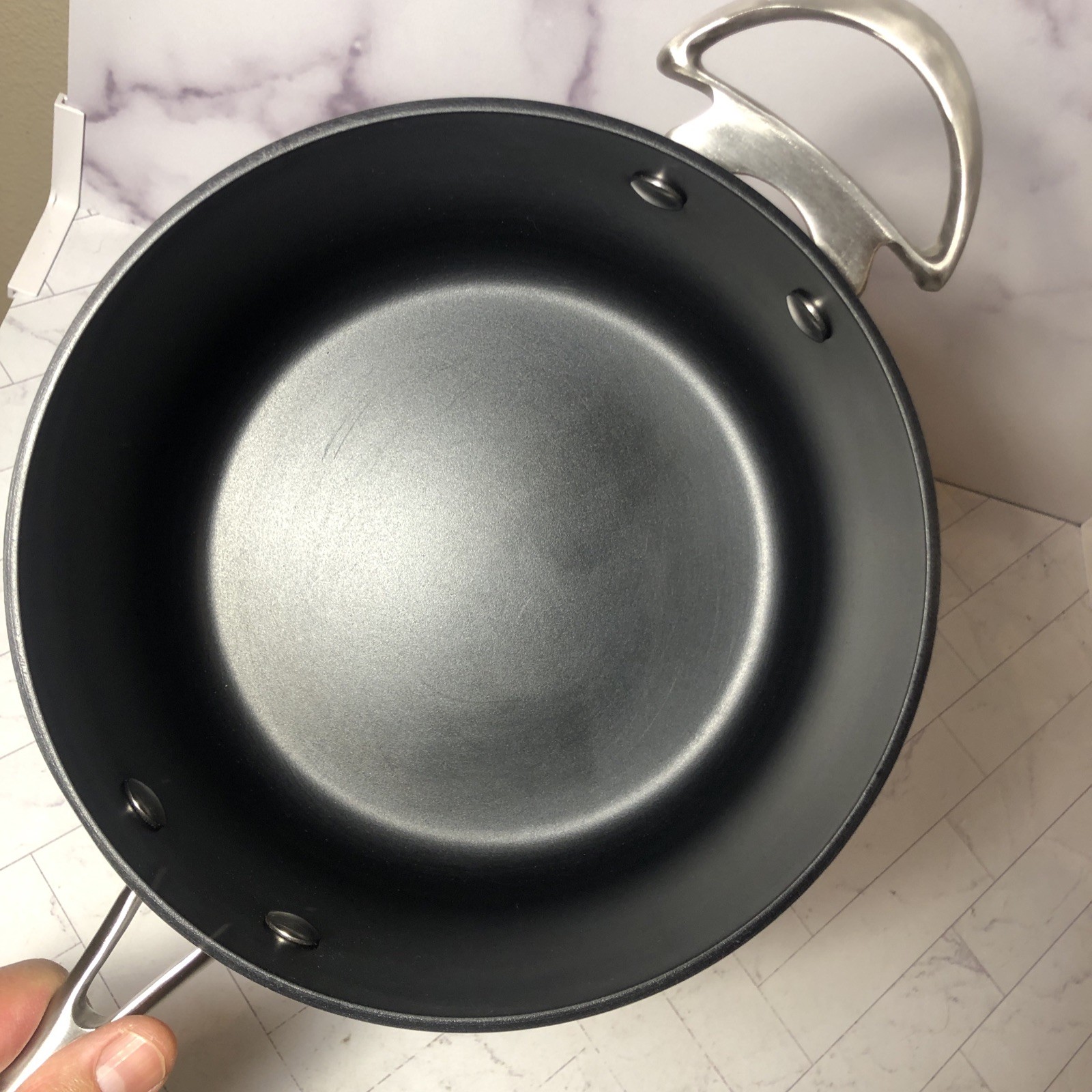 Scanpan Ctx M-03 3.25 Quart Sauce Pot Ceramic Titanium Induction w Lid CLEAN