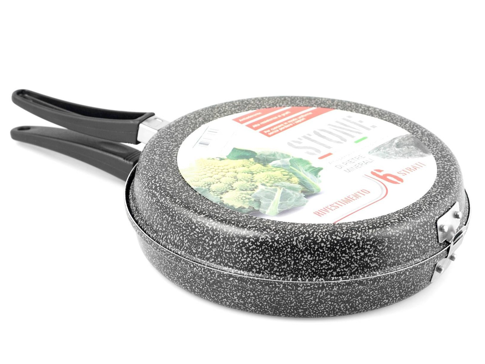 Double Sided Omelette Pan Non-Stick ‘Stone’ Cm14 Home Aluminum