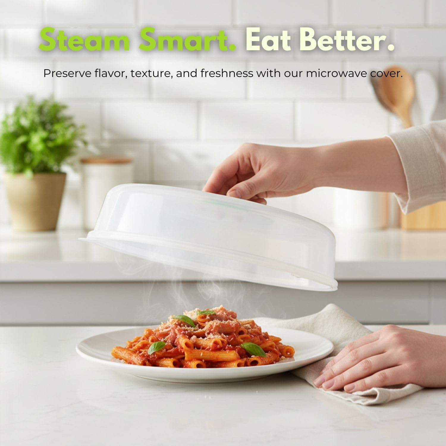 Set of 5 Microwave Plate Covers with Adjustable Steam Vents Microwave Splatter