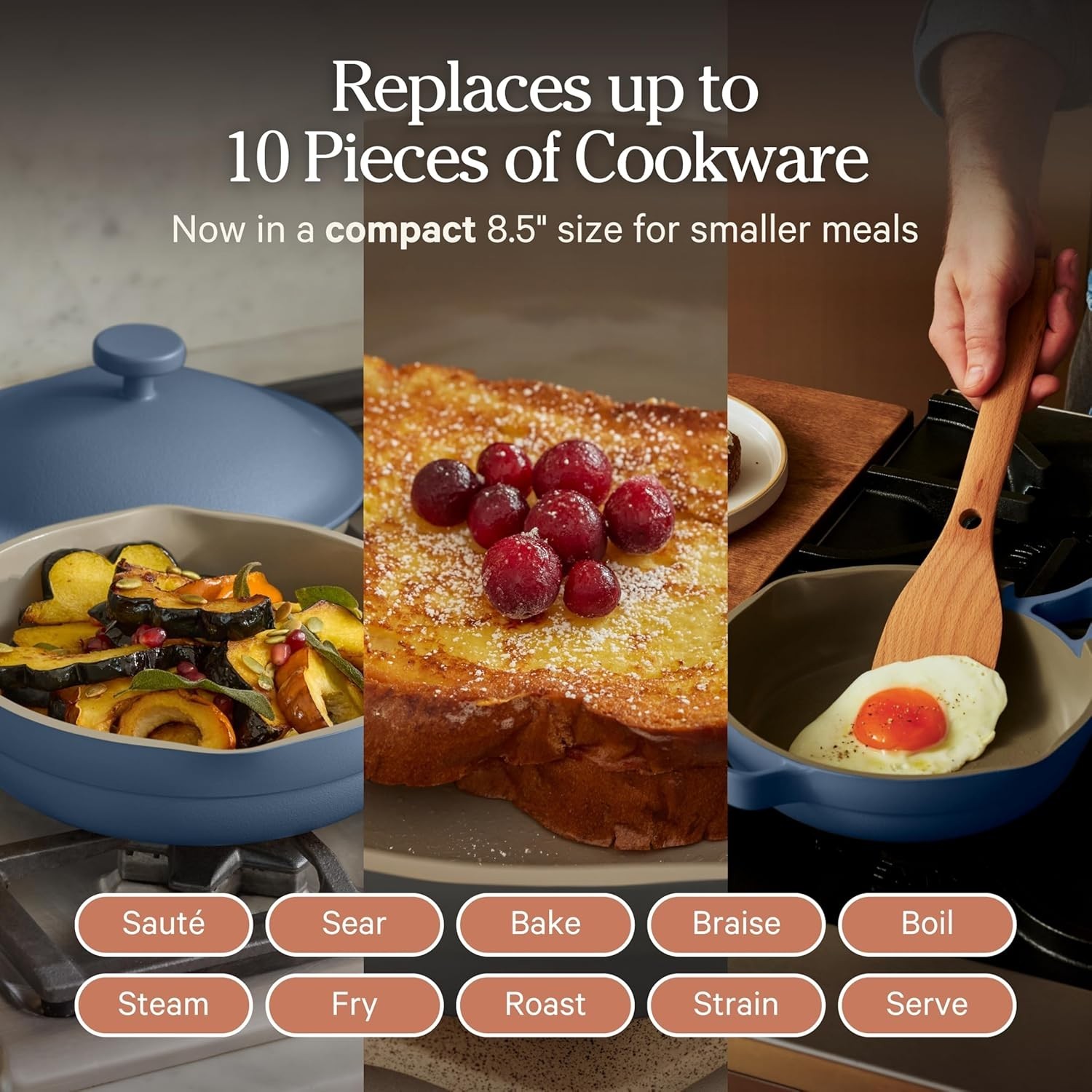 Our Place 8.5″ Ceramic Nonstick Mini Always Pan Char 1.2 QT READ
