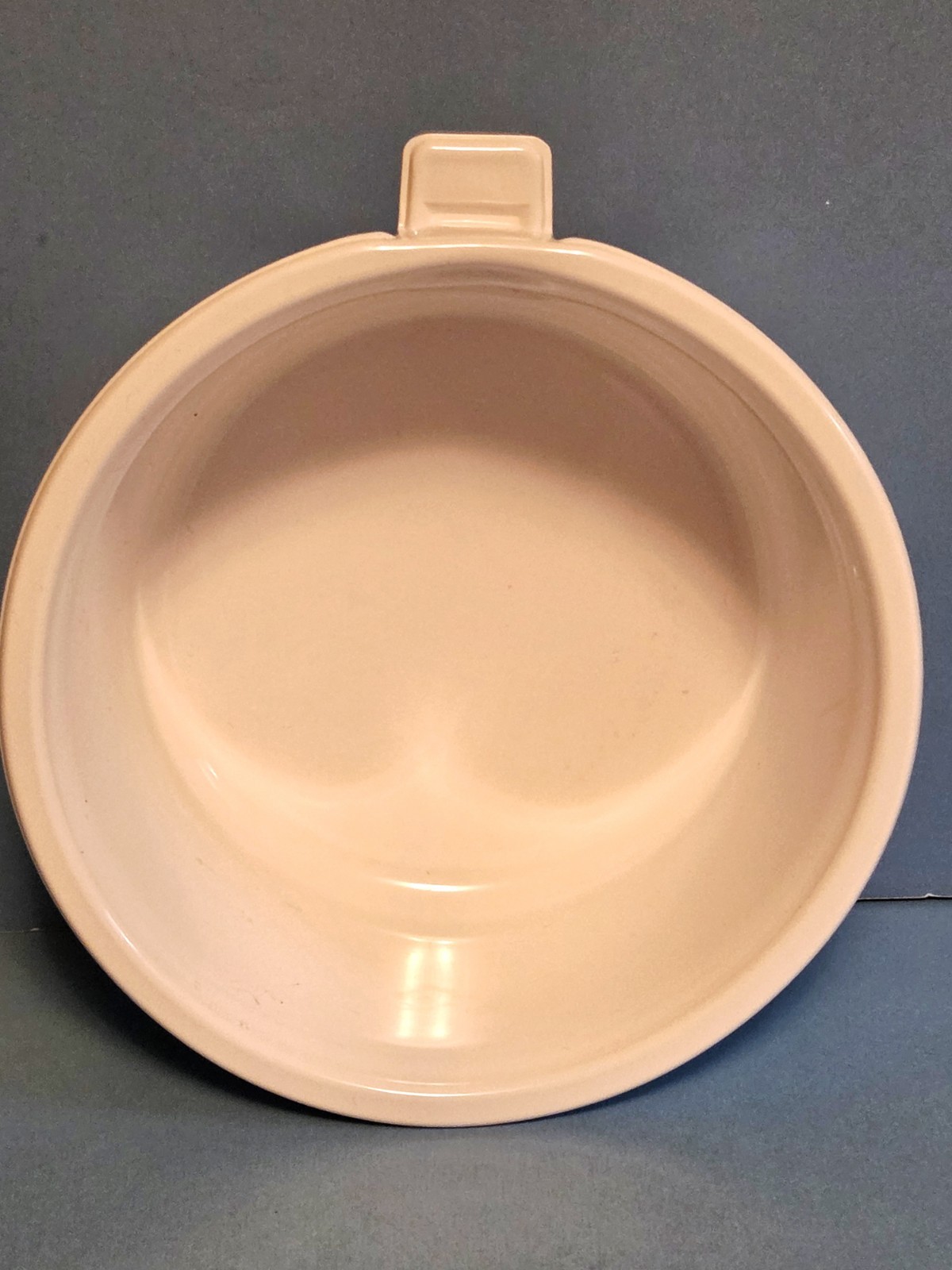 Princess House Nouveau White Ceramic Rd 1 Quart Saucepan w/ Glass & Plastic Lids