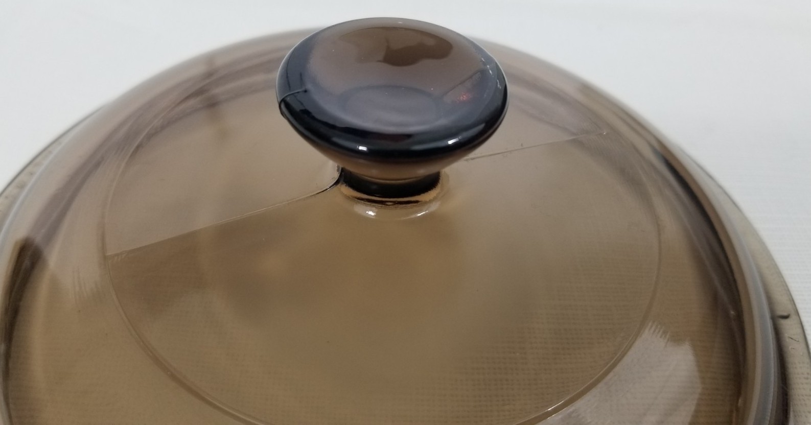 PYREX V-1-C V1C Round Amber Glass Replacement Lid 6.25 in Diameter