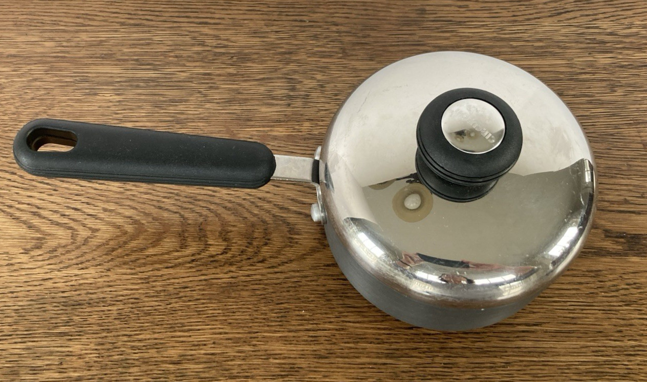 Meyer Circulon 1 QT/0.9L Hi-Low System Anodized Saucepan w/ Chrome Lid EUC