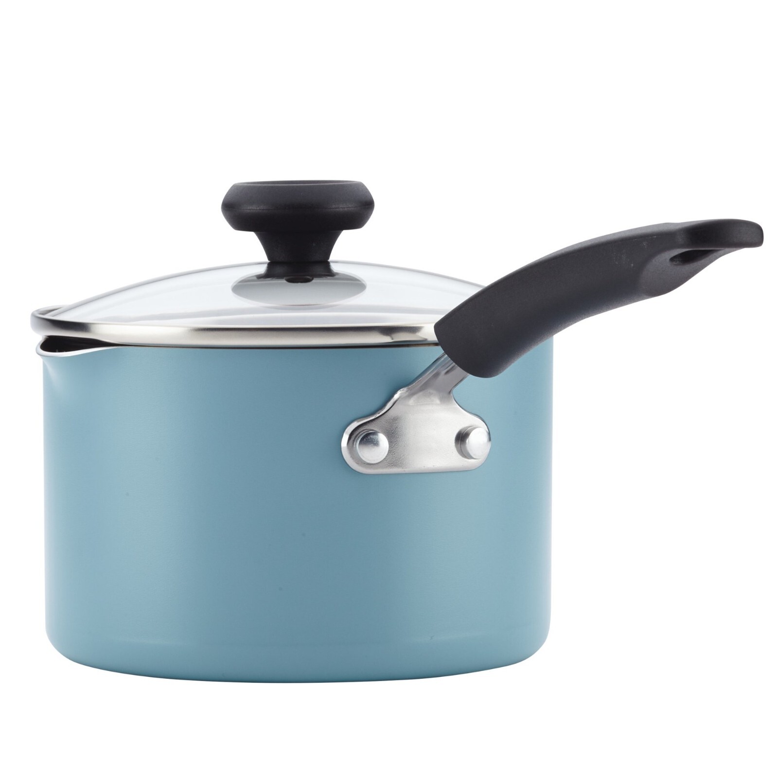 New Aqua Nonstick Cookware Set Stock Pot Saucepan Fry Skillet Pan Pasta Fork