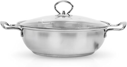 Kitchen-Art Artist Premium Stainless Steel Pan w/Lid, 24cm Silver