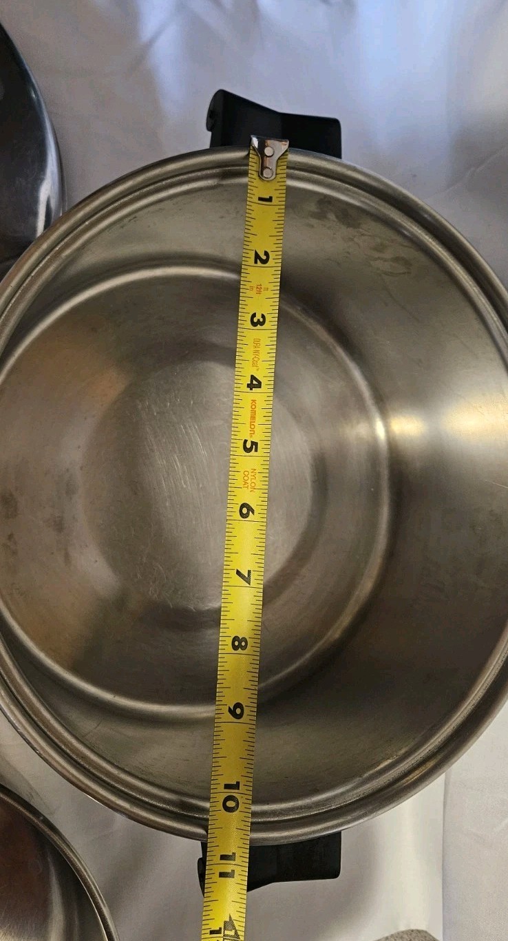 Saladmaster 6.5 Qt Tri-clad Stainless Steel Dutch Oven Stockpot Fry Pan Lid 18-8