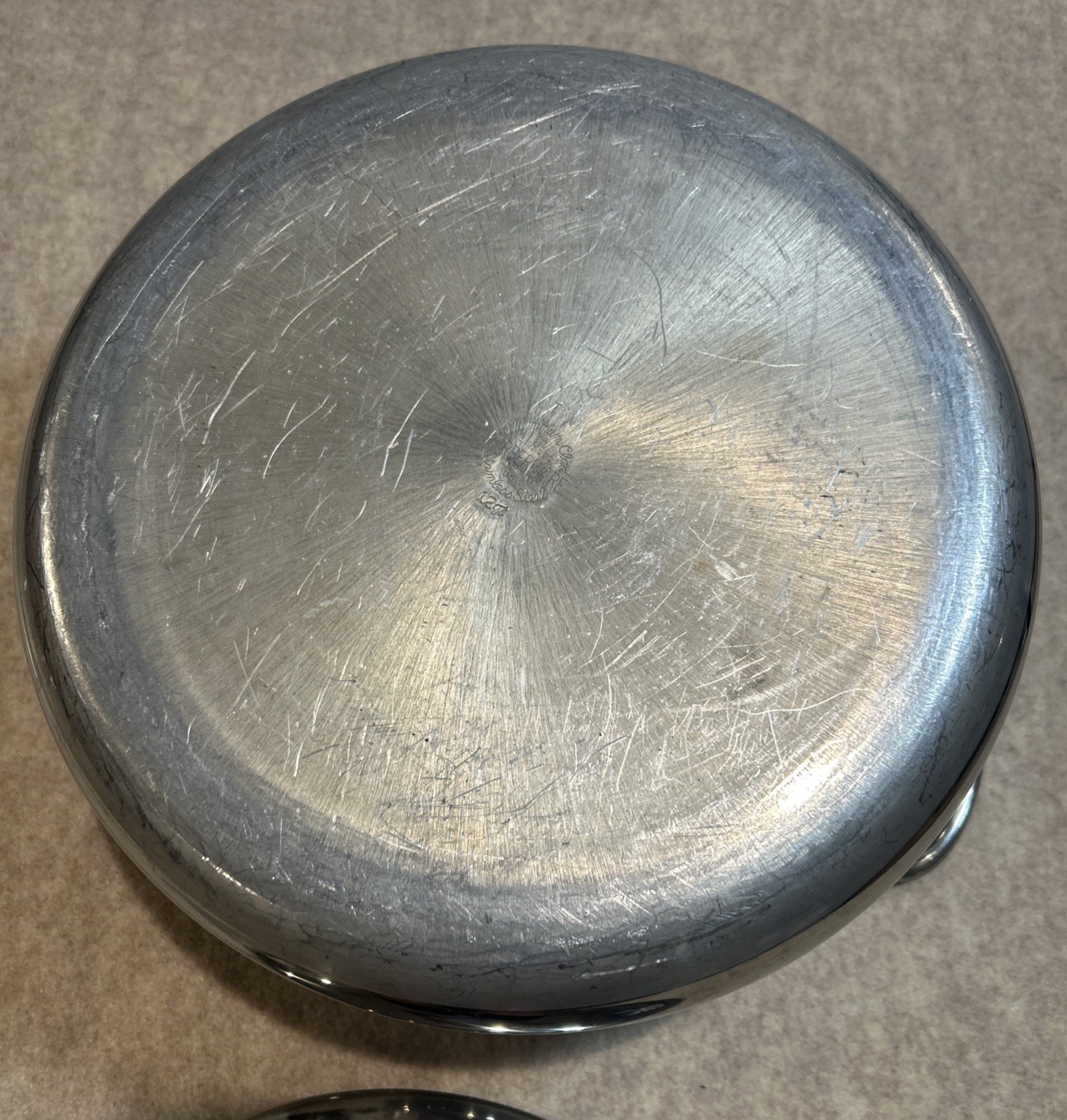 Farberware Vintage 12 Qt Stock Pot with Lid Stainless Steel Aluminum Clad NY USA