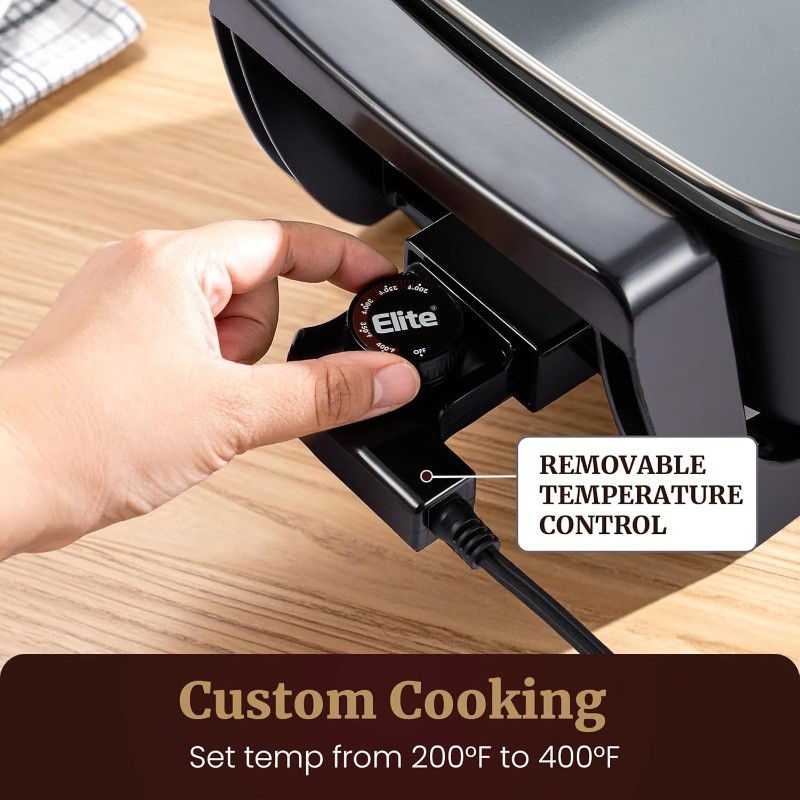 Electric Skillet, Xtra Deep Dish, Ceralast™ PFAS Free Ceramic, 1500W Rapid Heat