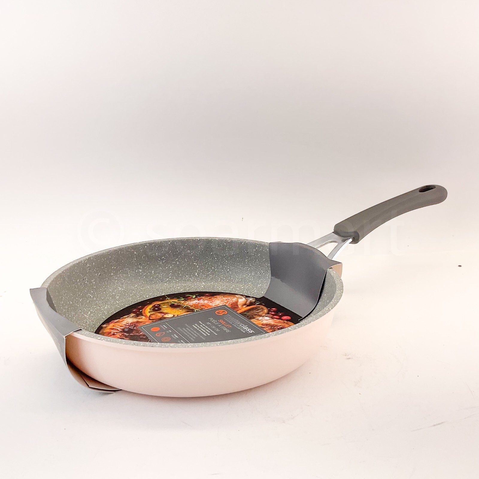 Masterclass Premium 10″ Inch Silicone Handle Cookware Frying Pan / Skillet Pink