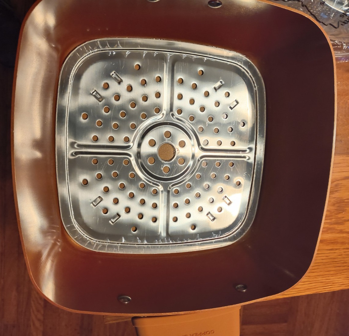 Copper Chef Nonstick XL Steamer Sauté 6.7 Quart Pan NEW