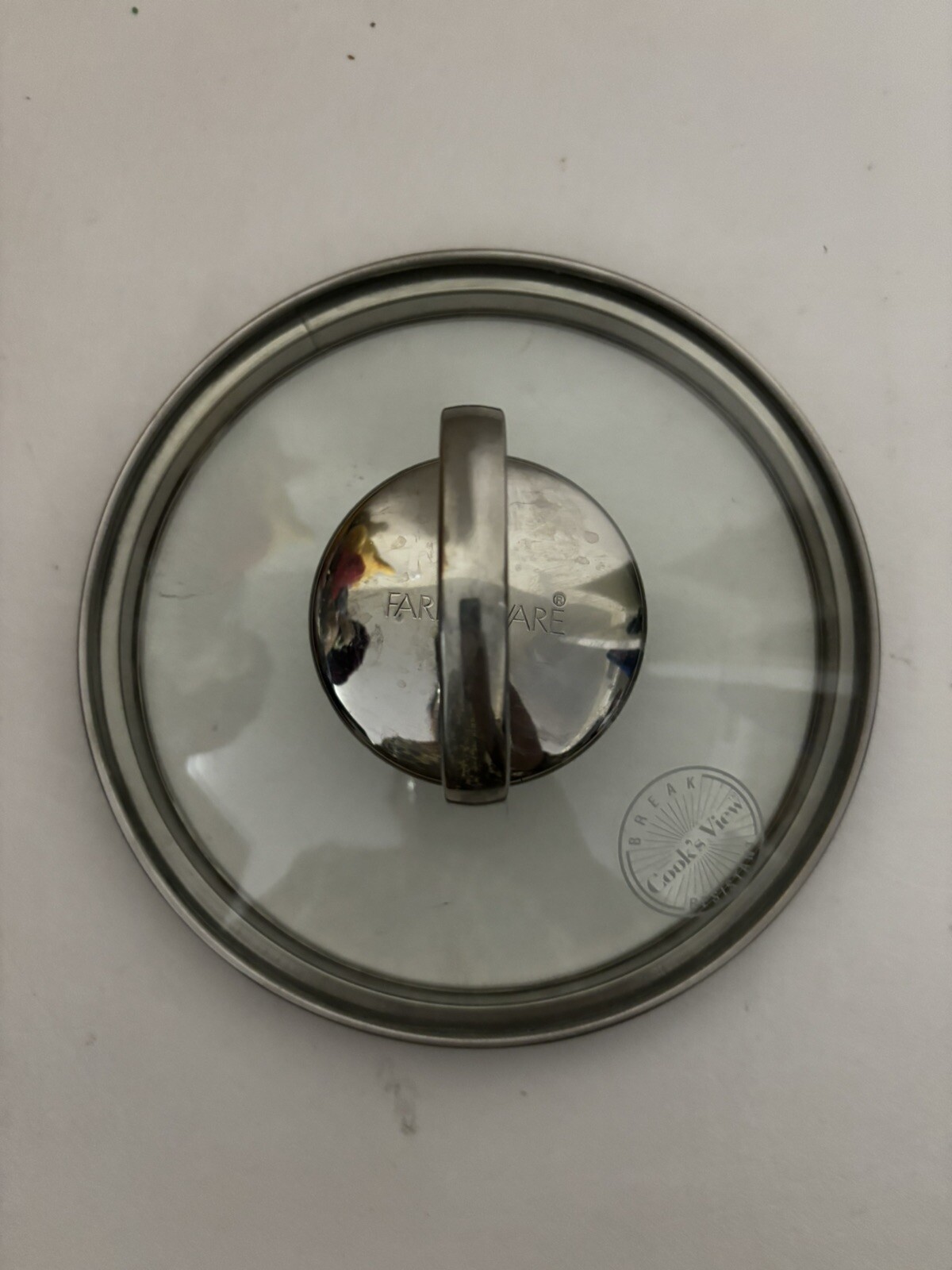 Farberware Glass Replacement Lid 5 1/8″ Inside, 6” Outside Silver Handle