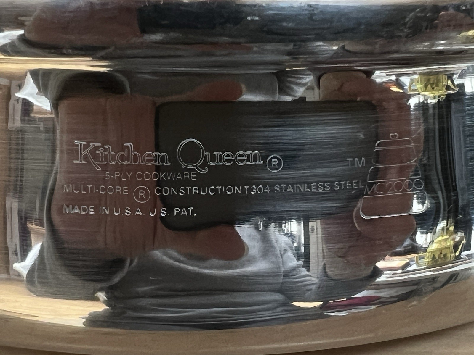 Vtg KITCHEN QUEEN T304 Multi Core 5 Ply Stainless Steel Large Domed Skillet/Pan
