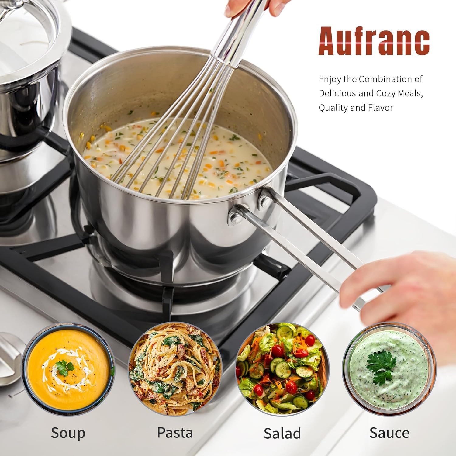 Professional 6-Piece Nonstick Cookware Set with Glass Lids – Dishwasher Safe