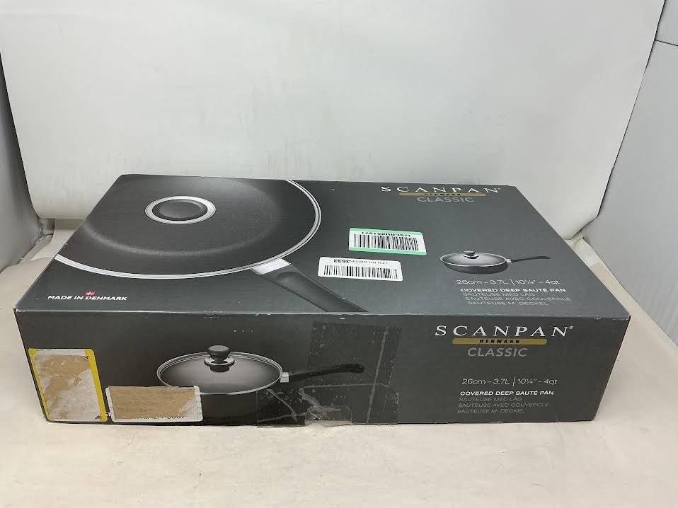Scanpan Classic Deep Saute Pan, 4 Quart, Black