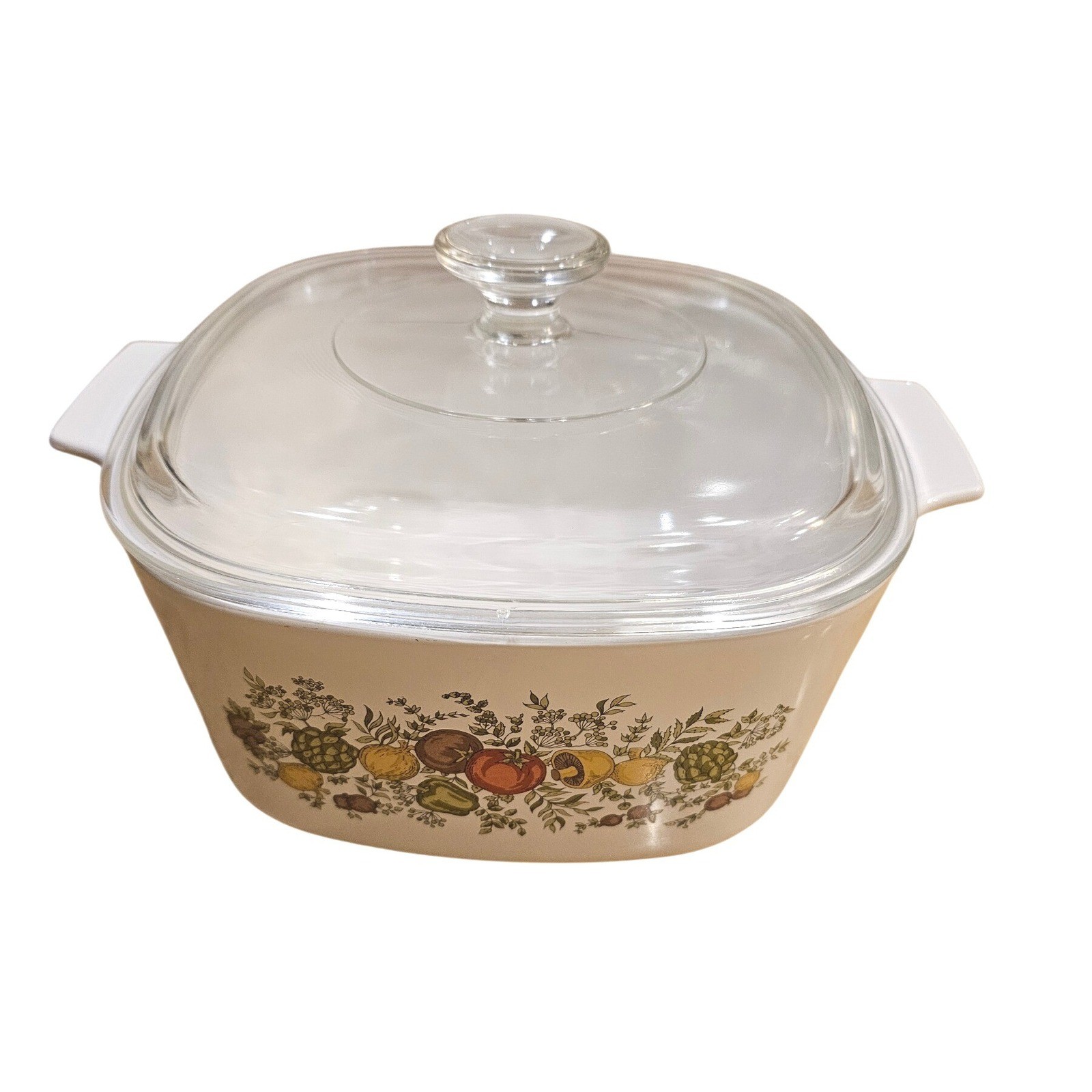 Corning Ware Spice O Life Casserole Dish with Glass Lid Vintage 1970s A-3-B 3L
