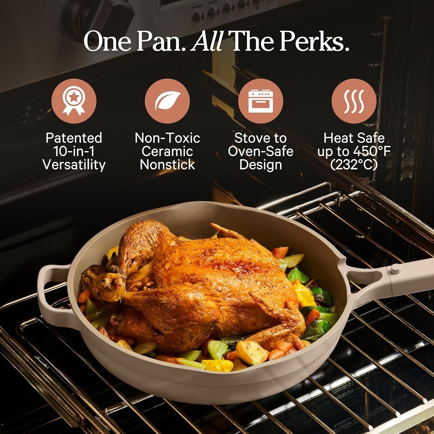 Our Place LARGE Always Pan 2.0 12.5” Ceramic Nonstick Pan w Lid BLUE SALT READ
