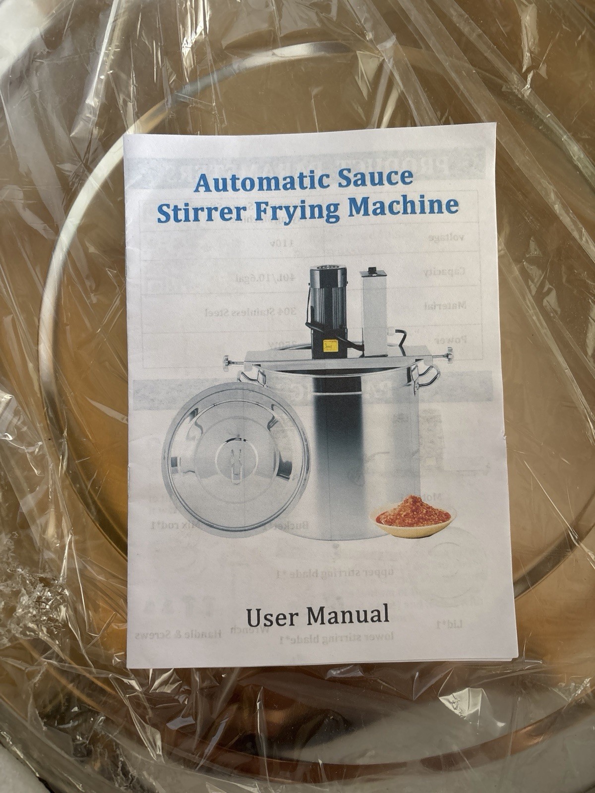 40L Automatic Food Mixer Sauce Stirrer Frying Machine Electric Mixer With Lid
