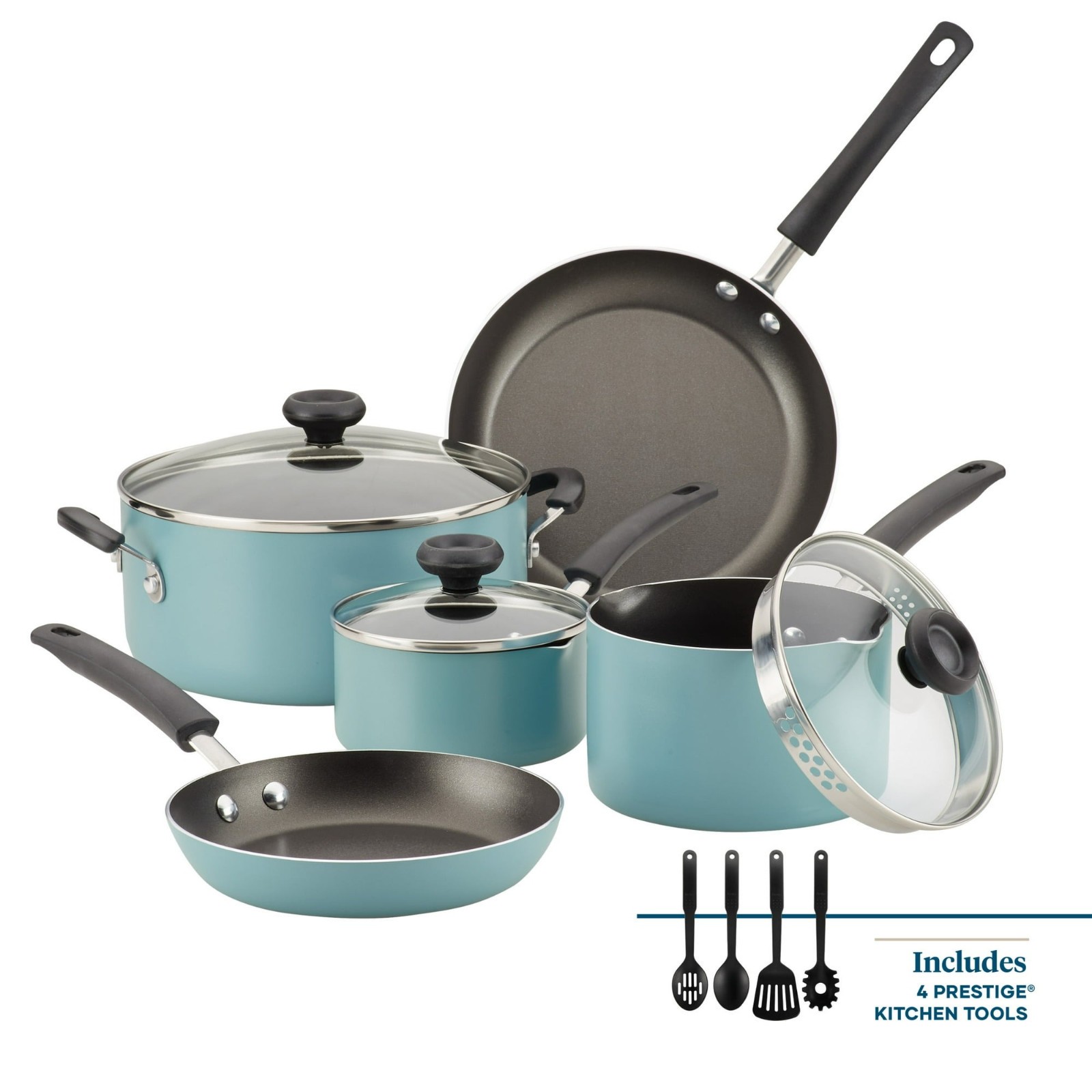 Farberware 12 Piece Nonstick Cookware Set Aqua Dishwasher FREESHIP