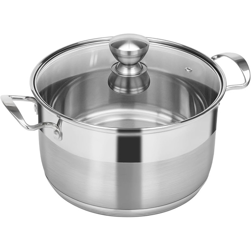 Large Stainless Steel Stock Pot Non-Stick Cooking Stewing Canning Pot Lid New