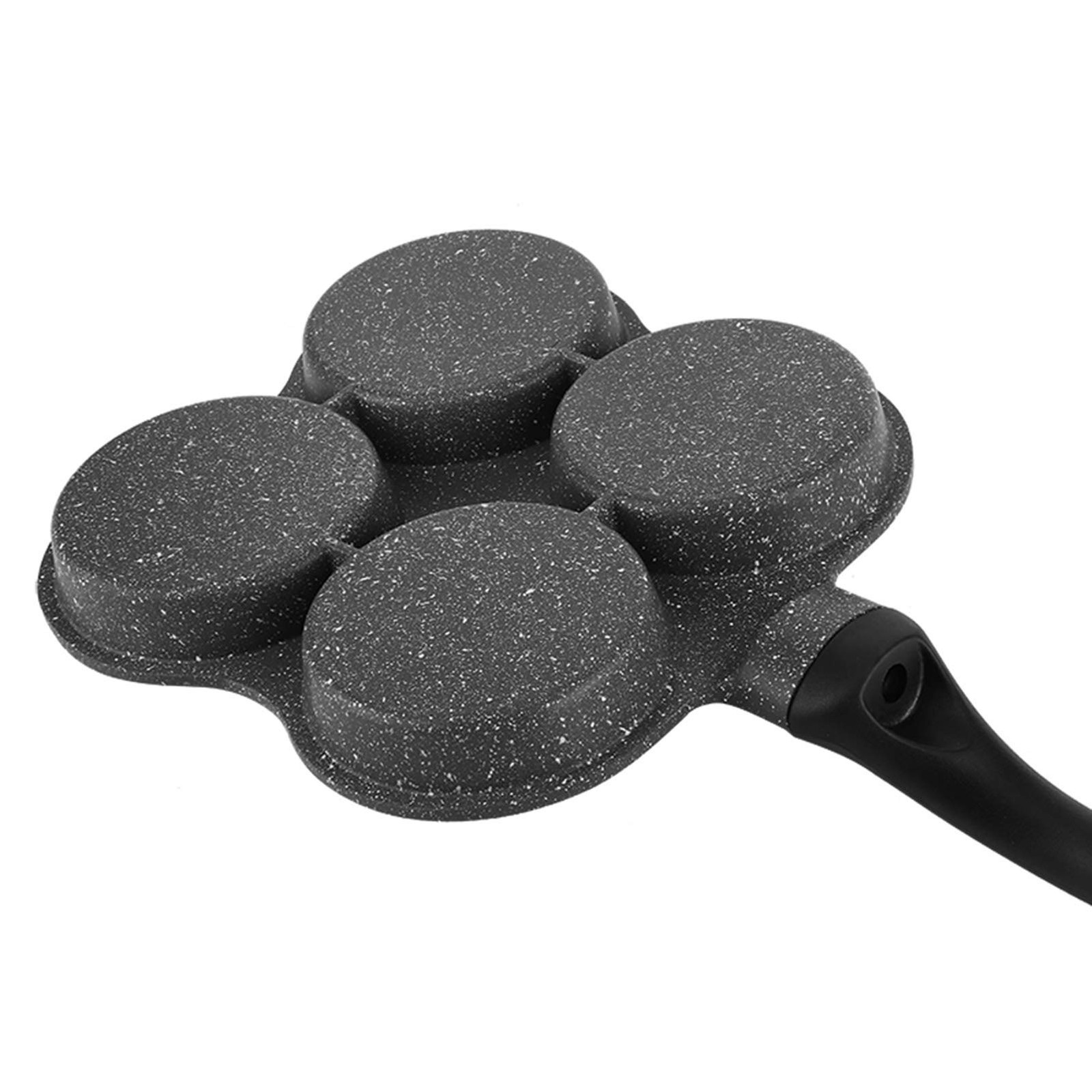 4-Cup Nonstick Egg Frying Pan, Aluminum Omelette Cooker with Even Heat Distri…