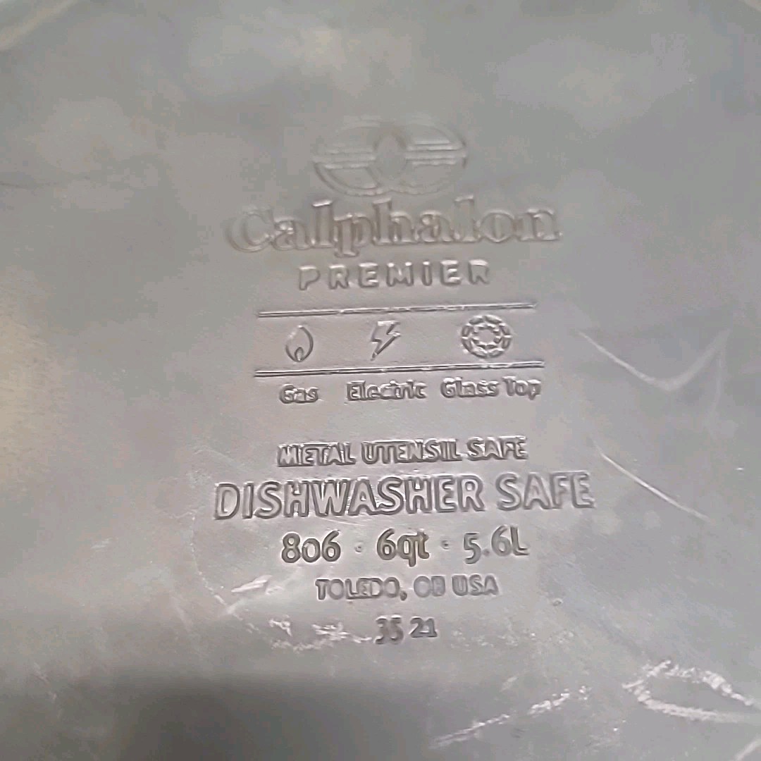 Calphalon Hard Anodized Premier 6 QT 5.6L Stock Pot Dishwasher Safe Made In USA