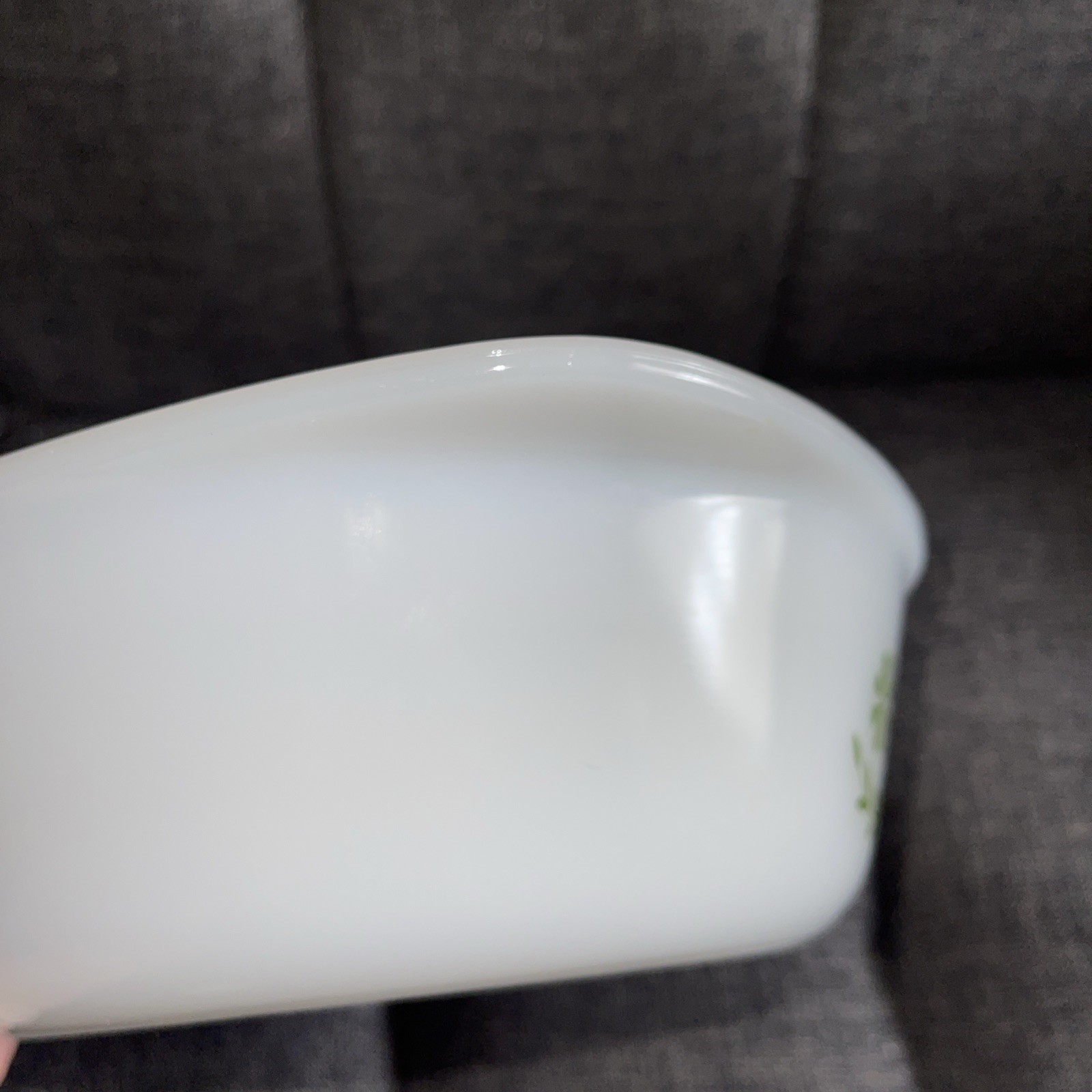 Glasbake 8.5″ Green Daisy Casserole Dish (No Lid) 2 Qt USA J514 Ovenware