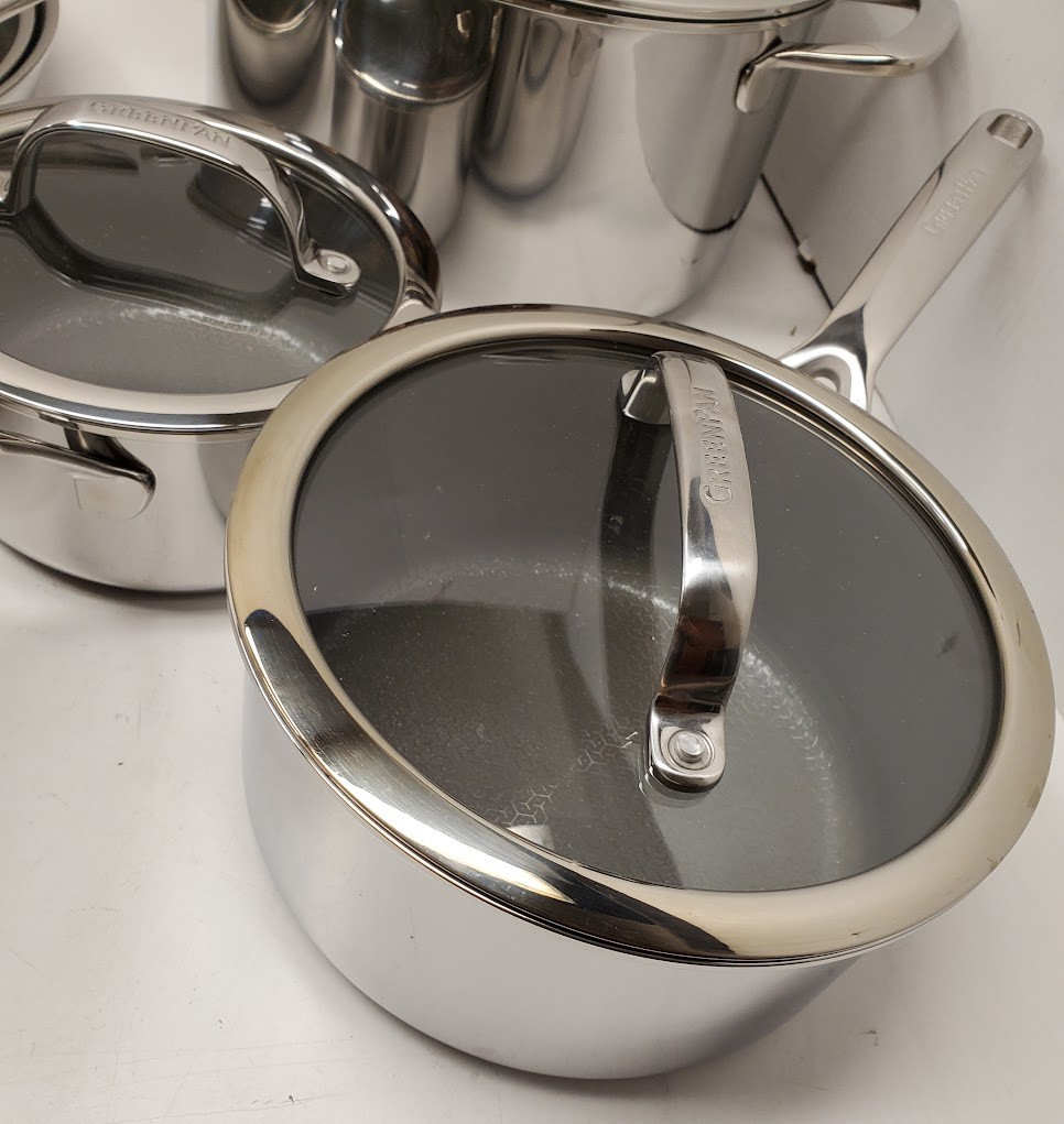 GreenPan Spectra Diamond 11 Pc Cookware Set 3 Ply Stainless Ceramic