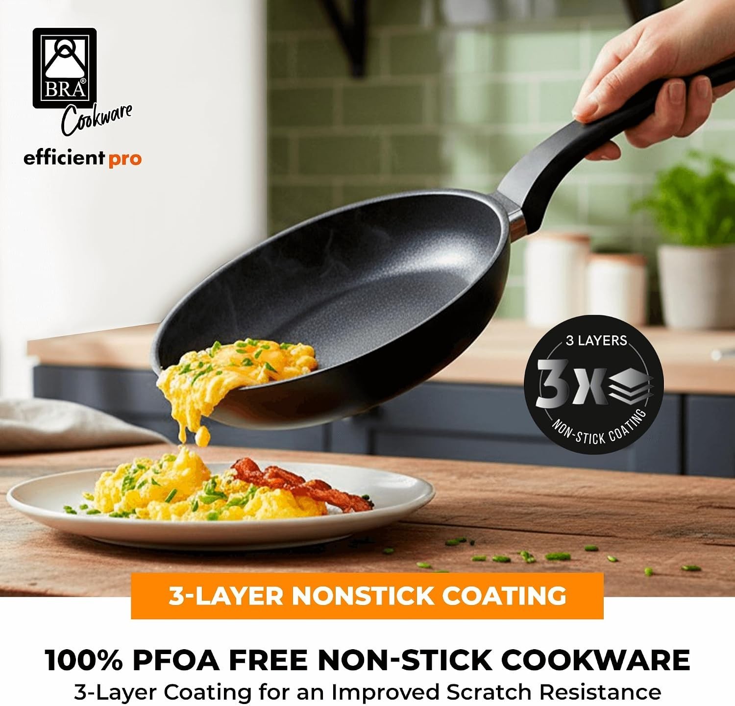 8 Inch Nonstick Frying Pan Cast Aluminum Skillet All Cooktops