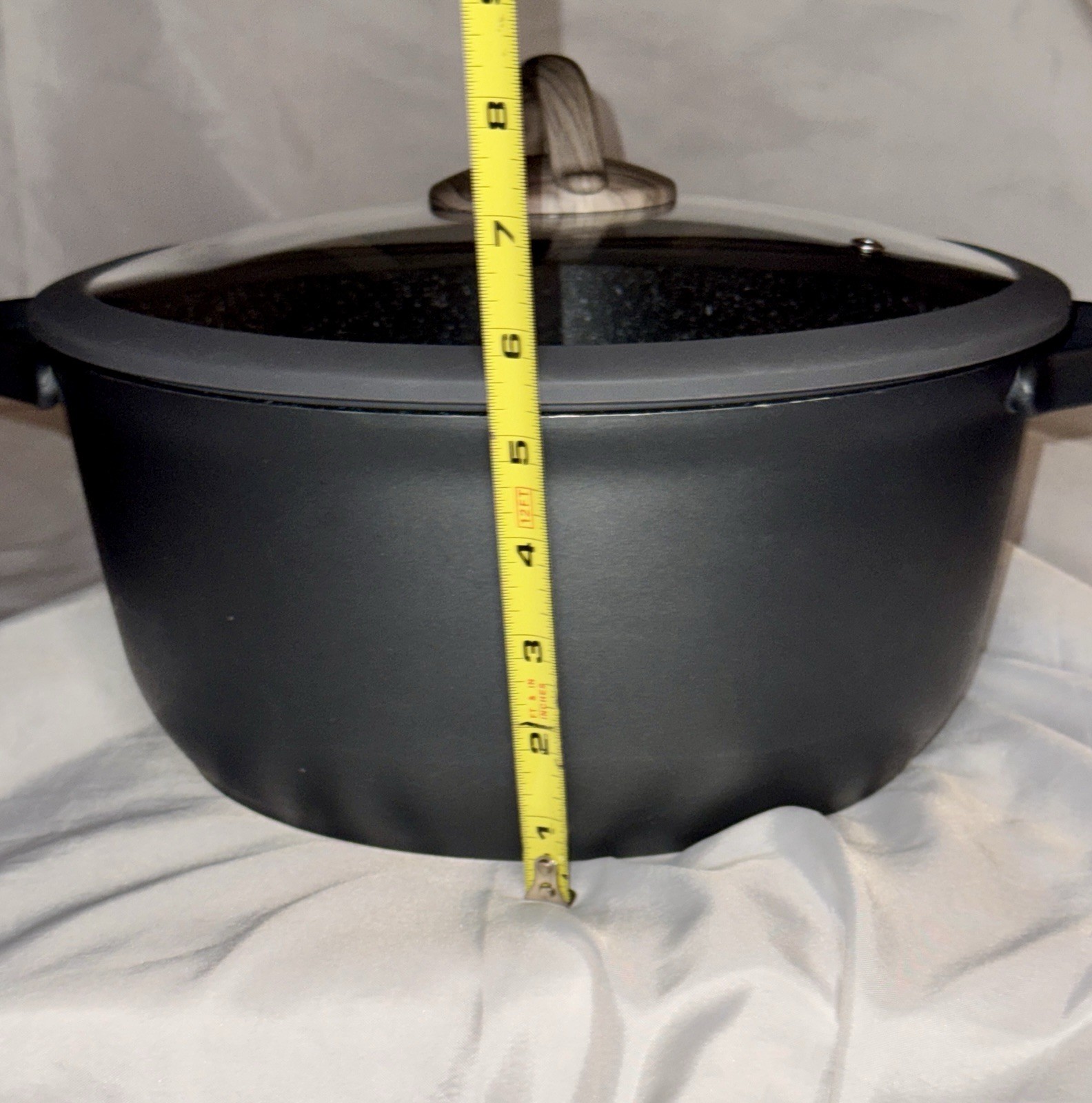 D&W Deane & White 11″ NonstickLow Casserole Pan wLid Wood Effect Handle 4.2qt