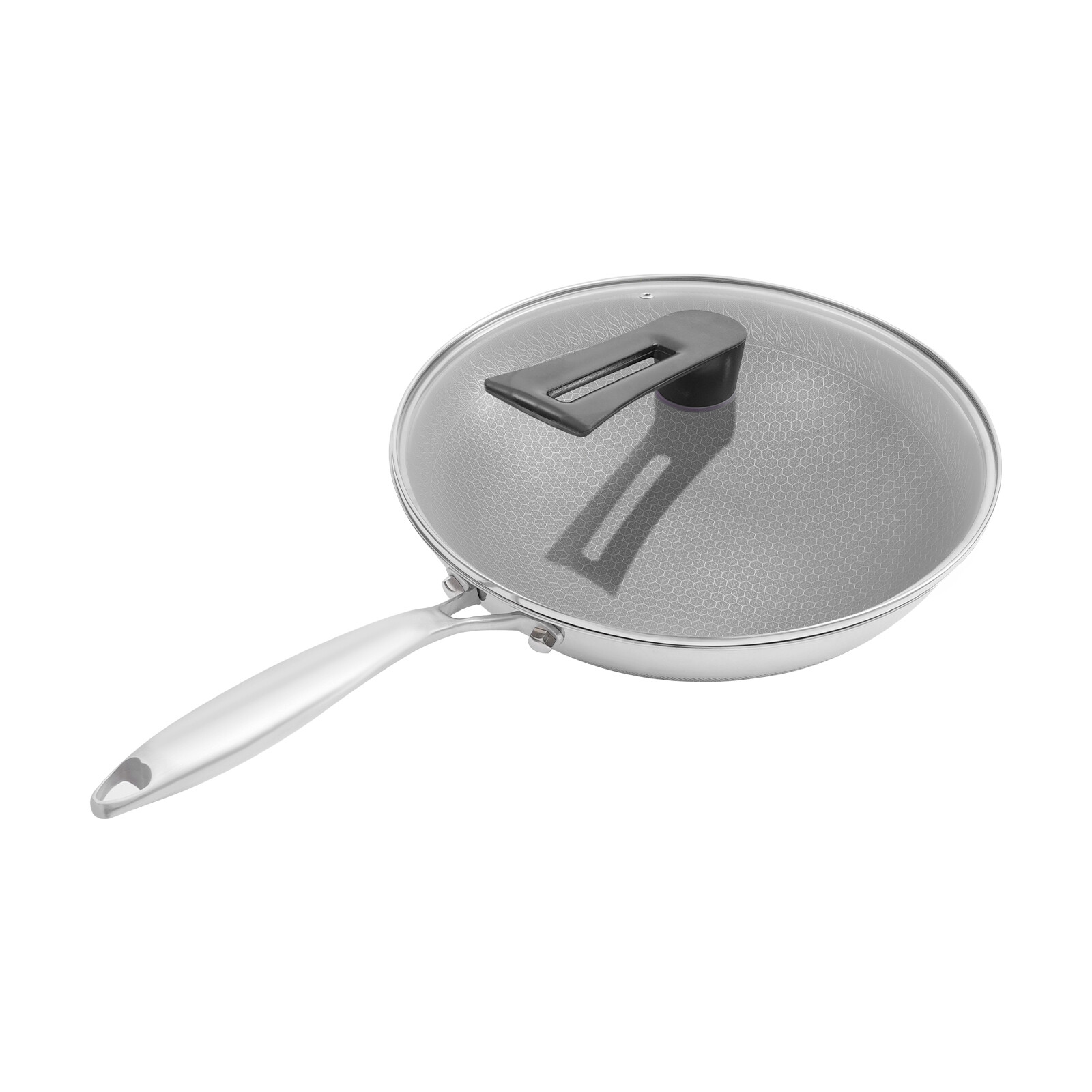 Honeycomb Wok, Stainless Steel Cooking Frying Pan, Stir-fry Pan 32*8.5cm