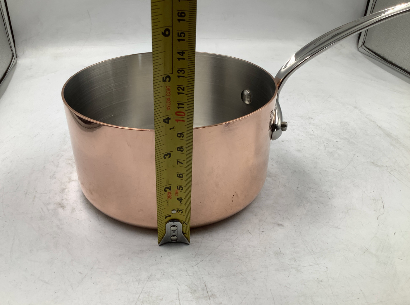 Mauviel M’Heritage 150 S Polished Copper & Stainless Steel Sauce Pan. 1.9 Qt
