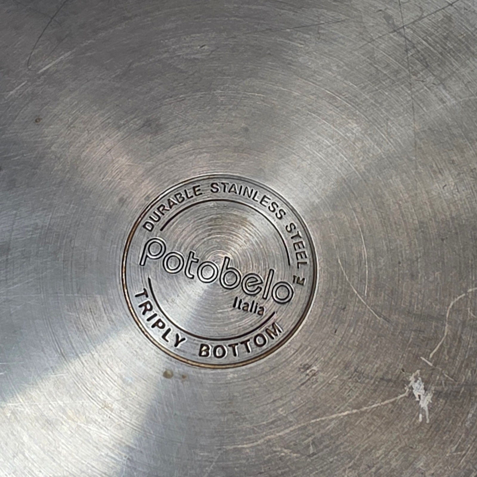 Potobelo Italia Triply Bottom Stainless Steel 4Qt Casserole Pot with Lid Handles