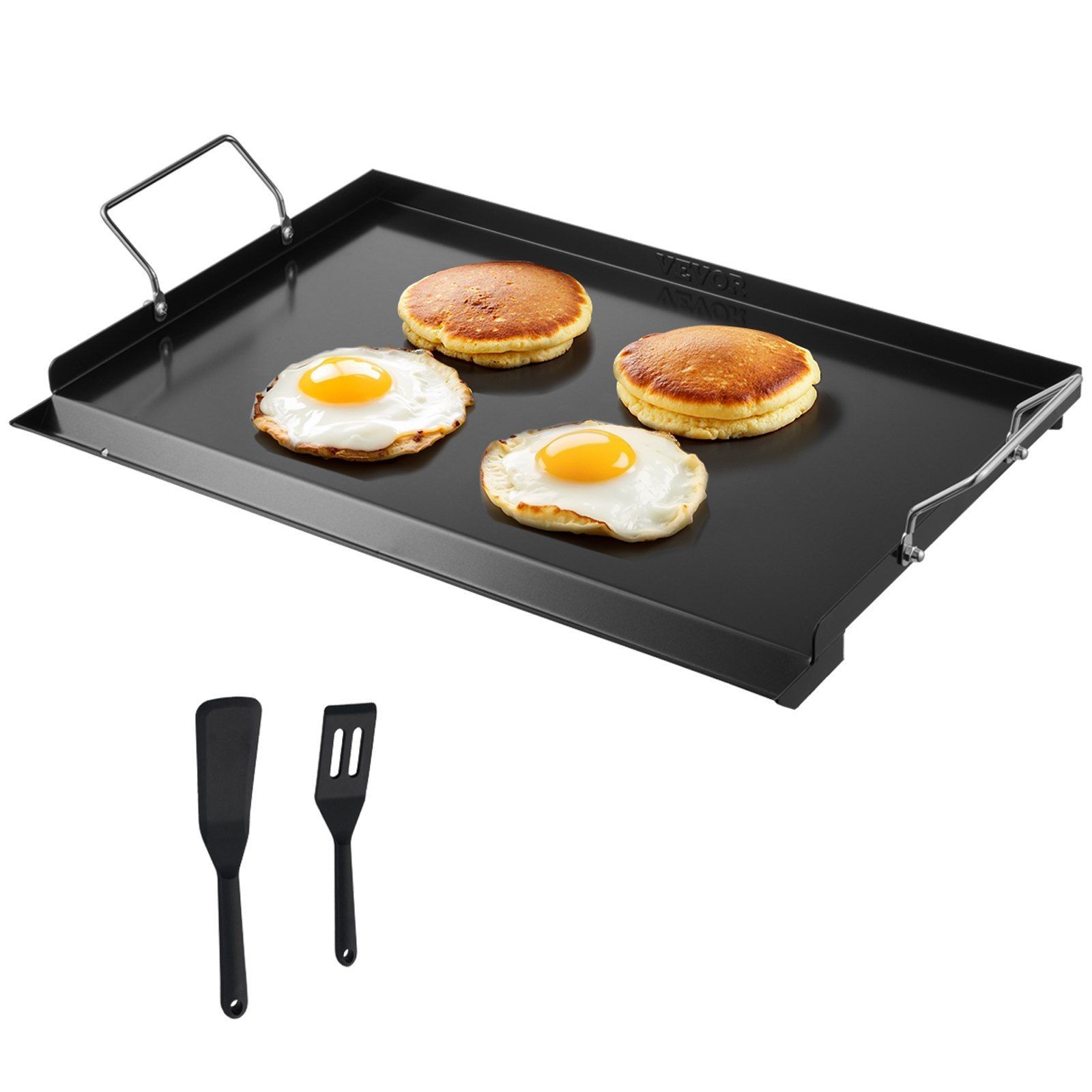 Spill-Proof 24x16in Flat Top Griddle Carbon Steel for Gas Stovetop