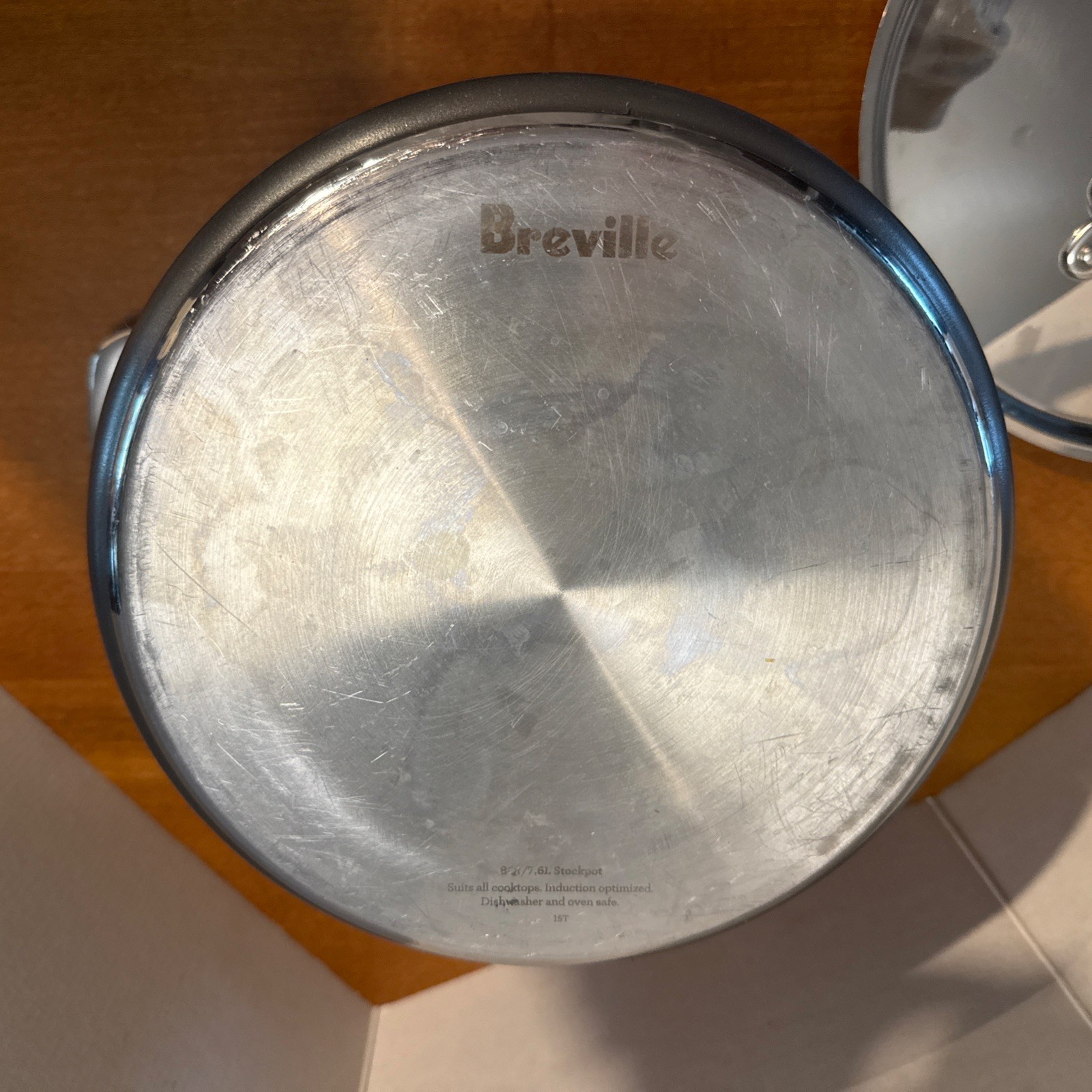 Breville 8 qt Quart Thermal Pro Hard-Anodized Stock Pot & Stainless Lid
