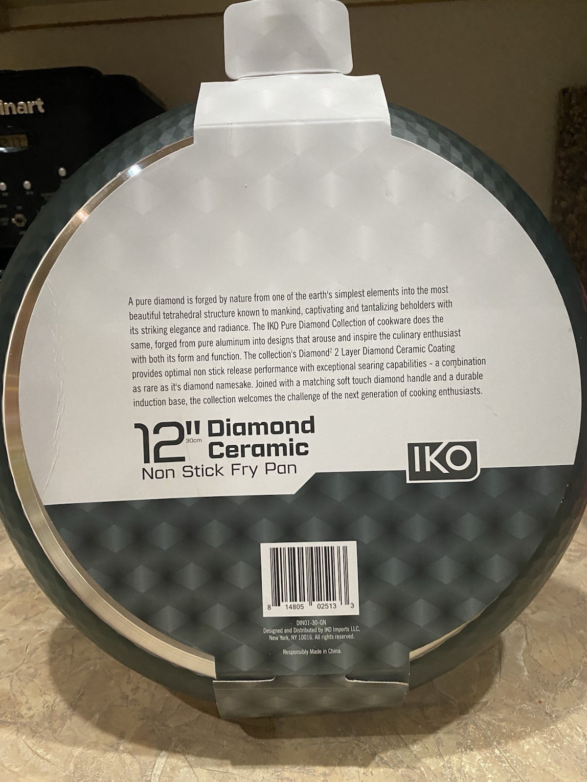 12″ Diamond-Infused Ceramic Nonstick Frying Pan Best Toxin Free Skillet Ever
